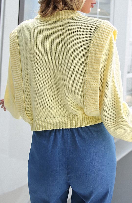 Sunshine Of My Life Knitted Yellow Sweater